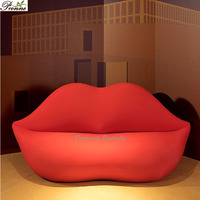 Loveseat-muebles modernos para el hogar, sala de estar, sofá en forma de labios de dos plazas, sexy y llamativo color rojo