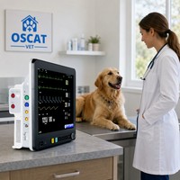 Moniteur de signes vitaux OSCAT pour animaux, moniteur multiparamètres vétérinaire, ECG, SpO2, NIBP, TEMP, RESP, équipement de surveillance pour clinique vétérinaire