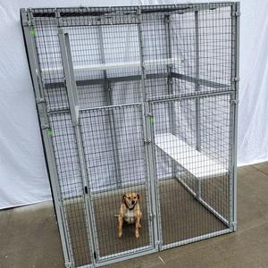 Outdoor Galvanized Steel Wire Dog Kennel Rectangle Lockable Pet <b>Cage</b> for Large Dogs Stable Simple Design All Seasons Use - Product Image 3