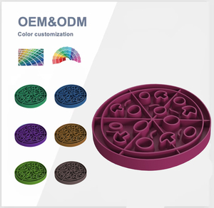 Non-Skid 2-in-1 Silicone Pet chậm Feeder Bowl với mèo liếm Mat thiết kế bánh Pizza Silicone Dog Bowl - Product Image 2