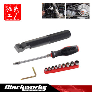 Black <b>Works</b> Racing <b>Belt</b> Replacement Tool Set For Polaris RZR Metal Kit With Socket Wrench And L-Shaped Screwdriver - Product Image 5