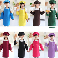 Ensemble tablier réglable Artwear pour enfants, tablier de pâtisserie, de chef ou de peintre avec chapeau de chef et manches, personnalisable avec impression de logo publicitaire