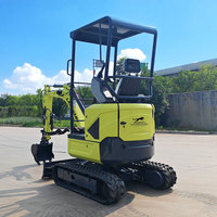 Mini-excavatrice multifonctionnelle de 1,7 tonne, livraison gratuite, moteur diesel CE Euro 5, excavatrice agricole, neuve ou d'occasion, excavatrice à chenilles