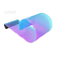 Led Transparent P3.91 P6.25 P8 P10 Holographique LED Film Écran Flexible Cristal LED Publicité Fenêtre Écran Cristal Affichage