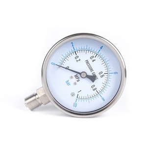 High Precision Stainless Steel Water Air 0-100psi <strong>Pressure</strong> <strong>Gauge</strong> for Hydraulic Industries with <strong>1</strong>.6% Accuracy and 2-Year Warranty - Product Image 2
