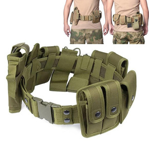 Set Adjustable Nylon Security <b>Belt</b> Multifunctional Hunting <b>Holster</b> Flashlight Pouch Set Tactical <b>Belt</b> Duty <b>Belt</b> Hunting <b>Belt</b> - Product Image 1