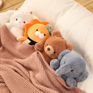 Peluche Personalizzabile a Forma di <span class=keywords><strong>Leone</strong></span>/Elefante/Orsacchiotto/Pecora, Cuscino Antistress in 100% Poliestere con Ricamo Kawaii - Product Image 5