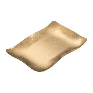 Plateau de barbecue en acier inoxydable, doré et argenté, rectangulaire, pour snacks, décoration artisanale, accessoires de cuisine, plateau à steak, service de snacks - Product Image 6