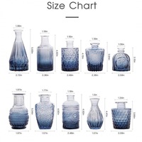 Lot de 12 mini-vases rétro de table en verre ambré avec design Art Déco pour commandes en gros de mariage ou décoration de type pierre