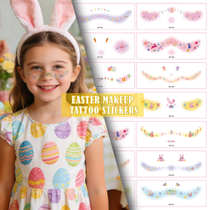 Tatuajes Temporales de Pascua Personalizados al por Mayor, Disponibles en Fábrica para Arte Festivo en Rostro y Cuerpo - Product Image 1
