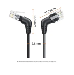 Câble <span class=keywords><strong>Ethernet</strong></span> Cat6a MT-5036A, <span class=keywords><strong>coude</strong></span> rotatif, 10G, cordon de raccordement à dix gigabits, cuivre pur, 360 degrés, RJ45, câble réseau de 100 m - Product Image 6