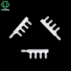 Conector de tubo en forma de F de plástico PP Jiyou, conector de cinco vías de 10 mm, adaptador divisor de flujo de gas con tubo flexible. - Product Image 1