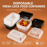 Boîte alimentaire jetable Lock Fresh Box Waimai Liqiang en PP, forme carrée, épaisseur 1 mm, impression de logo personnalisable