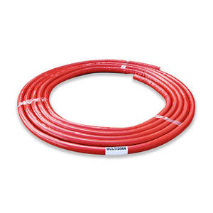 Tuyau composite PE-AL-PE flexible multirangs isolé rouge de 10 m pour l'eau, taille 16x2 mm - Product Image 1