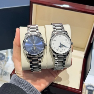 นาฬิกาข้อมือดำน้ำแบบคลาสสิกทรงยาว 40 มม. พร้อมฟังก์ชั่น Moonphase หน้าปัดสีน้ำเงิน Sunburst หรูหรา โทนสีทอง ระบบอัตโนมัติ พร้อมฟังก์ชั่นปลุก - Product Image 1