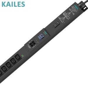 ACT Ölçümlü Seri 16A Tek Fazlı AC 200-240V NOM Sertifikalı PDU 16-Bit C13+2-Bit C19 1 Devre Kesici KLS S21 P33 PDU - Product Image 4