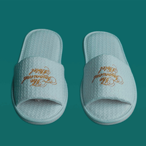 Pantoufles d'hôtel douces confort invité bout fermé lavable utilisation intérieure idéale pour les voyages en spa <span class=keywords><strong>et</strong></span> l'hospitalité - Product Image 2