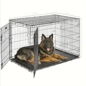 48 ''katlanabilir katlanabilir lüks demir köpek kulübesi büyük/XL/XXXL köpek Metal sandık istiflenebilir plastik tepsi kutusu ambalaj toptan - Product Image 1