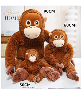 Orangutan di Peluche Super Morbido e Carino con Imbottitura in Cotone PP, Antistress, Regalo Promozionale di Compleanno per Bambini Unisex - Product Image 5