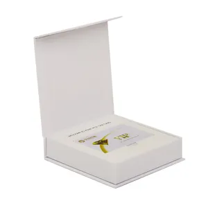 사용자 정의 인쇄 방문 청첩장 인사말 흰색 카드 상자 럭셔리 vip 선물 카드 보드 상자 포장