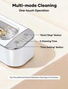 Smart Digital Ultrasonic Cleaner for Jewellery <b>Dentures</b> Glasses Multifunctional Household Electric Car Use 48KHz Manual OEM - Product Image 2