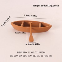 Miniature de maison de poupée : Planche de surf en plastique, mini-bateau, pagaie, bateau de pêche, modèle de paysage de plage pour bricolage, petits ornements amusants pour enfants