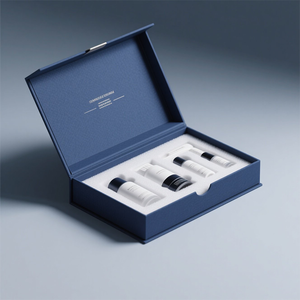 Logo personnalisé avec revêtement UV Design Ensemble cadeau de luxe pour les soins de la peau à base d'huile d'<span class=keywords><strong>essence</strong></span> Boîte cadeau magnétique avec emballage en papier à rabat avec insert en mousse - Product Image 4