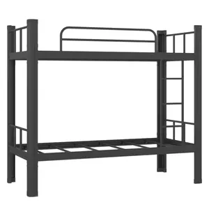 cheap prices heavy duty adult hotel double decker iron bed school metal bunk bed for sale