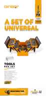 Kit d'outils DINGQI, outils de réparation multifonctionnels, acier au carbone, usage domestique/automobile, boîte portable en ABS