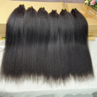 Extensions de cheveux humains vierges brésiliens de qualité supérieure, grade 12A, double tirage, sans perte, invisibles, texture Kinky Straight