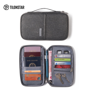 TPW133 Waterproof Oxford Cloth Multi-function Document <b>Storage</b> Bag Business Trip Passport Holder for Family - Product Image 1