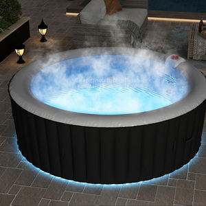 Durevole PVC vasca da bagno gonfiabile impermeabile sole/antivento facile configurazione per 2-3 persone uso domestico più dimensioni disponibili - Product Image 1