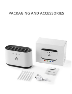 Humidificador ultrasónico USB Minigo con efecto llama, difusor de aroma con aceites esenciales y efecto fuego. - Product Image 6
