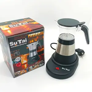 2023 Sutai alüminyum paslanmaz çelik bakır siyah Moka Pot kahve makinesi hepsi 1
