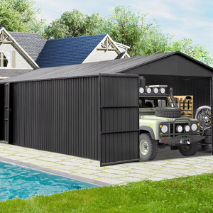 366x762cm extérieur robuste <span class=keywords><strong>garage</strong></span> en métal hangar verrouillable double portes à charnières extra large abri de <span class=keywords><strong>voiture</strong></span> pour voitures camions équipement de pelouse - Product Image 1