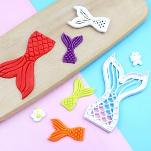 2 pièces d'un ensemble queue de sirène emporte-pièce tampon à biscuits <span class=keywords><strong>sous</strong></span> <span class=keywords><strong>la</strong></span> mer timbre animaux de <span class=keywords><strong>l</strong></span>'océan <span class=keywords><strong>petite</strong></span> sirène - Product Image 1