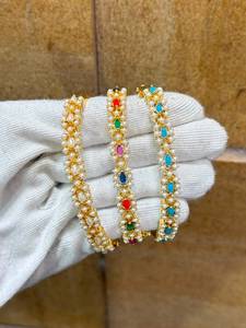 Luxury Jaipuri Gold Plated Pearl <b>Bracelet</b> Handmade handsetted Indian Fashion Jewelry Wholesale Supplier OEM ODM Exporter - Product Image 1