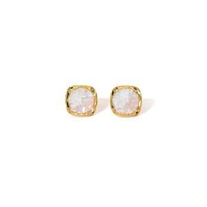 Boucles d'oreilles tendance en acier inoxydable 316L avec placage or PVD, design carré durable et résistant - Product Image 1
