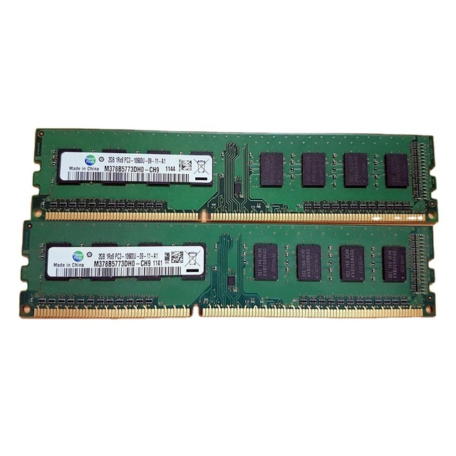 2PCS 2GB DDR3 1333MHz 1RX8 PC3-10600U RAM for M378B5773DH0-CH9 Desktop Memory 100% Tested in Stock 2-Day Delivery