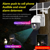 Caméra de surveillance de sécurité IP extérieure sans fil à énergie solaire PTZ 4G V380 Pro à double objectif