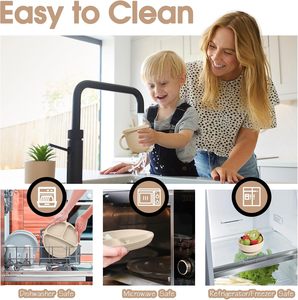 BPA miễn phí Silicone bé bộ đồ ăn đặt trẻ sơ sinh Quà tặng trẻ em sản phẩm ăn uống với tấm bát muỗng - Product Image 6
