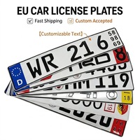 Plaque d'immatriculation automobile en aluminium de haute qualité, résistante aux intempéries, protégée contre les UV, pré-perforée, adaptable à tous les véhicules