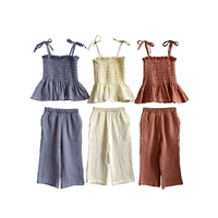 Ensemble de vêtements pour enfants en bas âge unisexe personnalisé pour l'été, décontracté, respirant, 100% coton, 2 pièces, haut sans manches et pantalon