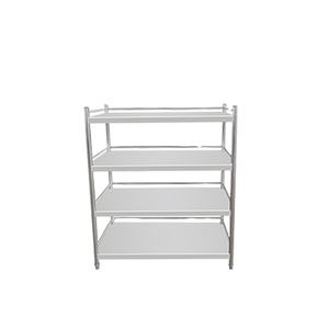 Estante de Almacenamiento Moderno de Acero Inoxidable Plateado de 4 Niveles, 180*50*155 cm, 201 S/S, Grosor de 0.8 mm, Estante Plano para Cocina, Victory Kitchen - Product Image 1