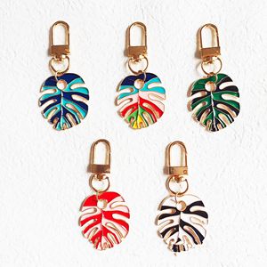 <span class=keywords><strong>Fancy</strong></span> Monstera Leaf llavero esmalte fresco planta verde chica hoja de palma <span class=keywords><strong>Metal</strong></span> llaveros para bolso encanto accesorios de coche - Product Image 5