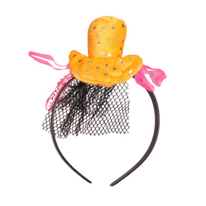 Cute <b>Sequined</b> Top Hat Headband For Women Party Hair Accessory Cloth Manual Made Winter 2021 - Product Image 3