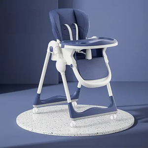 2023 top vente haute qualité bébé chaise haute portable hauteur réglable/gris salle à manger PU cuir meubles concepteur bébé chaise - Product Image 2