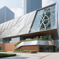 Custom Modern Aluminum Alloy Plate Curtain Wall Anti Corrosion Scratch Resistant Facade for Hotels Offices Malls