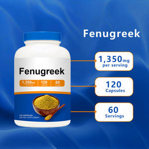 แคปซูลเมล็ดฟีนูกรีกออร์แกนิก 1350 มก. ต่อหนึ่งหน่วยบริโภค ผลิตภัณฑ์เสริมอาหารแบบ OEM 120 แคปซูล ปราศจากกลูเตน ไม่ใช่จีเอ็มโอ สำหรับผู้ใหญ่ บำรุงสุขภาพลำไส้ ช่วยย่อยอาหาร - Product Image 3