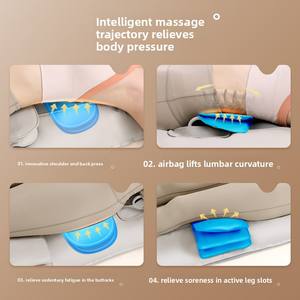 Masseur dorsal et lombaire à air chaud entièrement automatique, matelas de massage multifonctionnel à pression d'air - Product Image 3